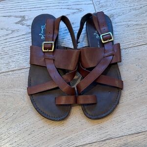 Franco Sarto Brown Strappy Sandals